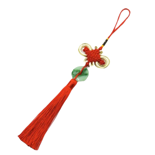 8盘金线边小中国结挂件玉佩挂饰平安扣送老外礼品出国中国精品