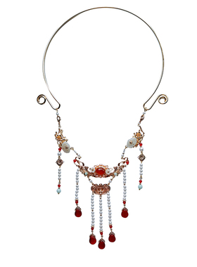 古风璎珞圈玛瑙项链汉服配饰流苏