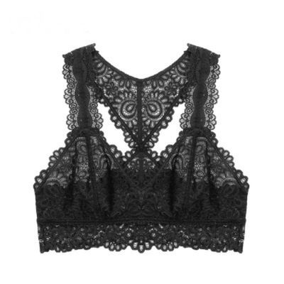 女士背心美背蕾丝薄款无钢圈文胸