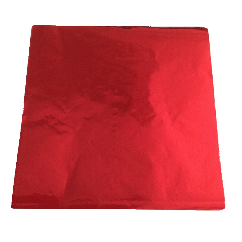 包邮100张15*15红色锡纸巧克力铝箔纸包红鸡蛋铝箔纸红蛋喜蛋锡纸