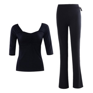 拉丁舞裙新款成人女半身舞蹈裤练功服跳舞伦巴莫代尔形体训练裤子