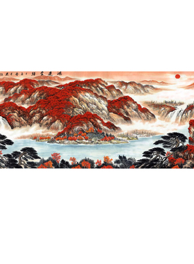 风水鸿运当头招财客厅装饰国画