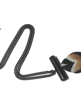 朋克风羽毛原创小众设计锁骨链