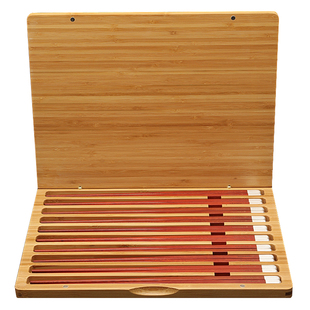 NEWREA新锐 小叶紫檀S999方头包银筷子 独特优雅 艺术收藏品 XZCY