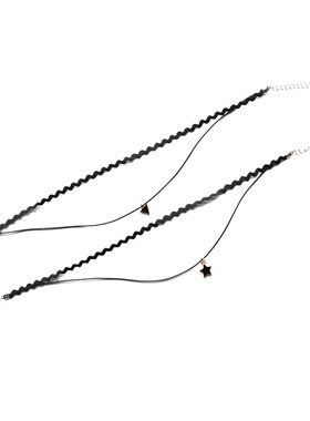 choker双层脖子饰品黑色新款项链