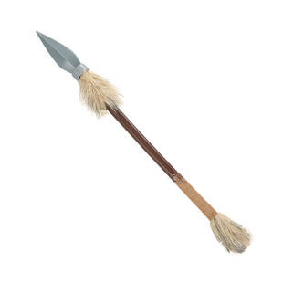 cos野人武器道具原始人木矛印第安人羽毛头饰爆炸头假发饰品铲子