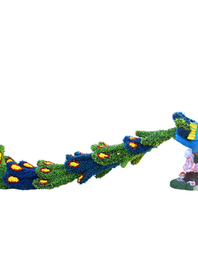 大型仿真玻璃钢别墅园林动物孔雀