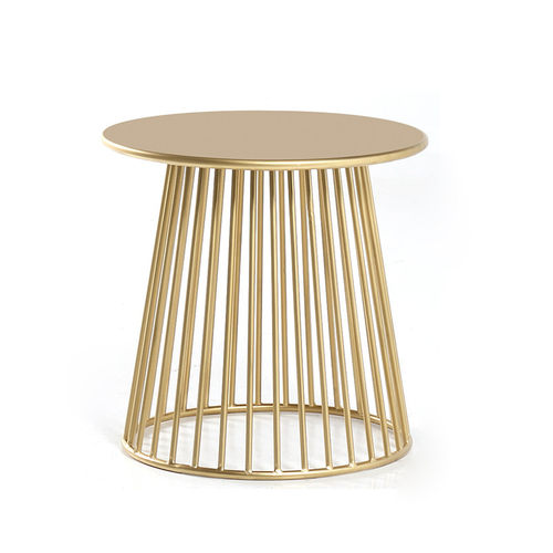 轻奢茶几设计师小圆几现代简约圆形钛金属轻奢黑色铁艺洽谈边角几