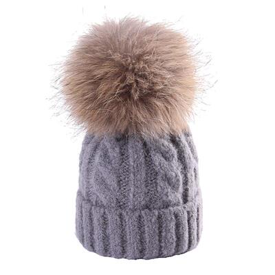 加厚保暖18cm麻花针织毛线套头帽