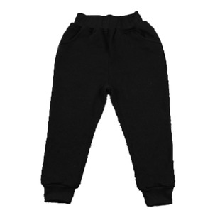 新款童装儿童春秋裤子男童女童休闲长裤宝宝白色黑色全棉运动裤