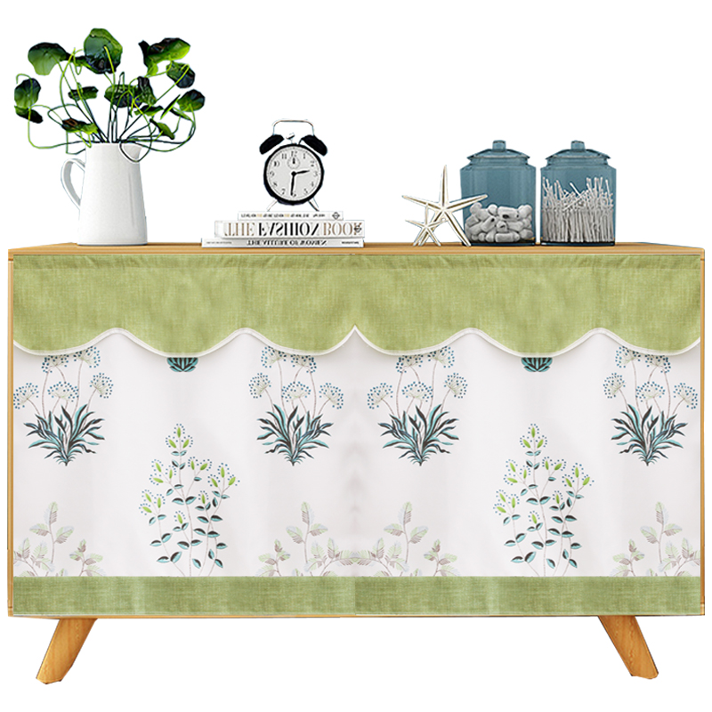 免打孔橱柜帘遮挡布帘子定制自粘式鞋柜开放式书衣柜防尘隔断门帘