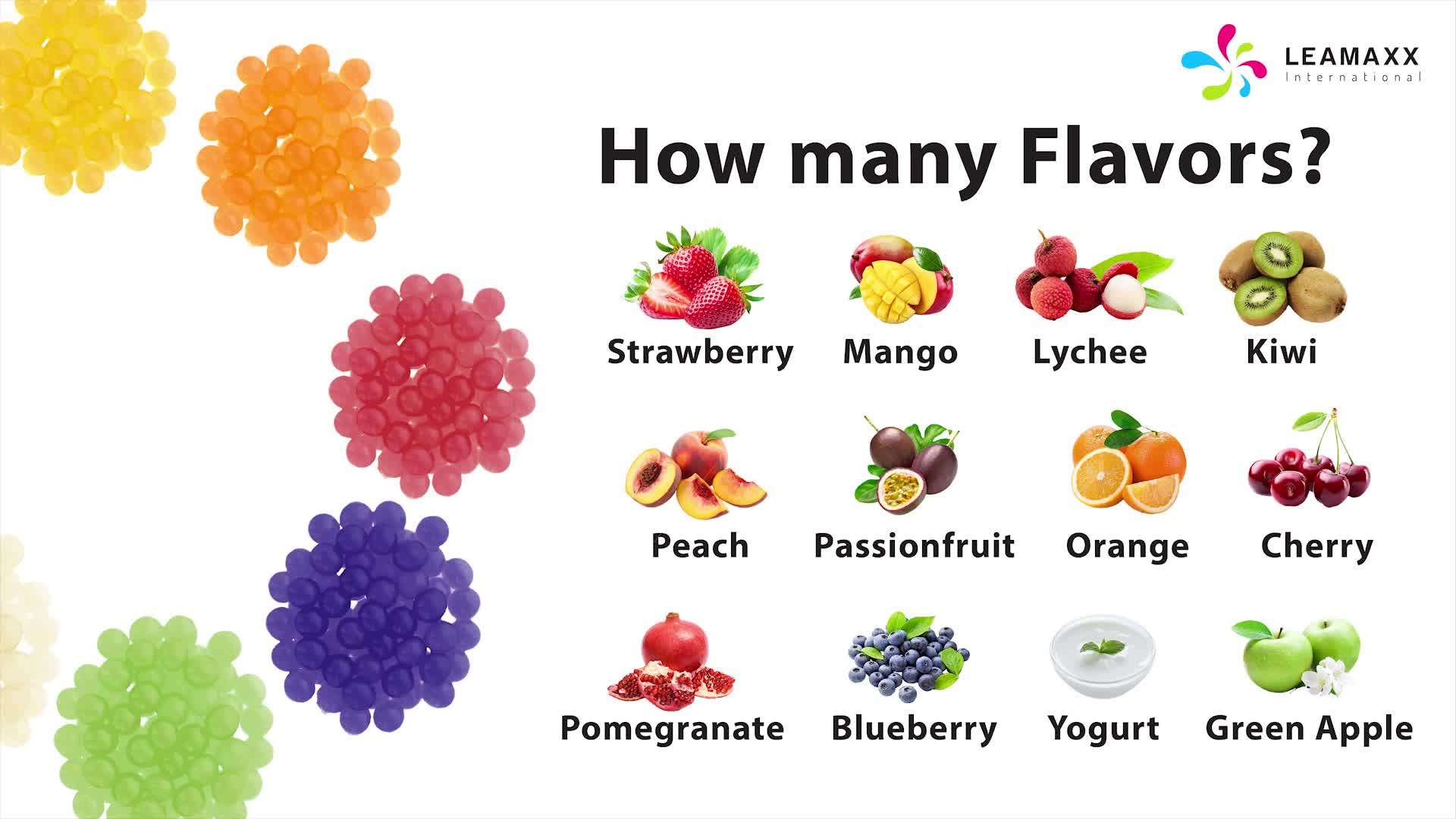 Taiwan Bubble Tea Wholesale Hot Product Lychee Bursting Boba Pure 15 Popping Boba Juice Ball