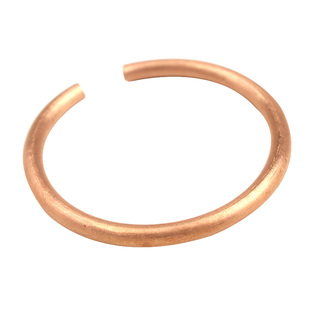 红铜实心紫铜手镯男士潮人个性韩版复古欧美纯铜精致赤铜百搭开口