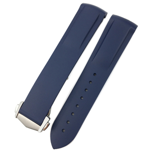 YGB原装硅胶橡胶手表带适用欧米茄新海马300海洋宇宙600超霸21mm