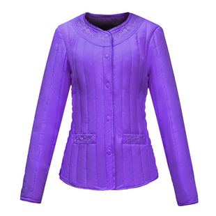 女士秋冬装新款显瘦圆领加厚棉衣短款长袖内胆羽绒棉服小棉袄外套