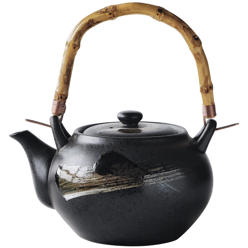 陶柔单壶日式陶瓷茶壶功夫茶具家用大号过滤茶壶餐厅酒店泡茶壶