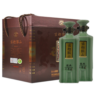 绍兴黄酒古越龙山国典十年陈花雕酒500ml*6瓶半干型礼品酒糯米酒