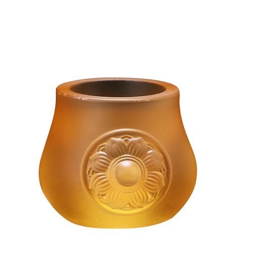 圆通佛具琉璃供杯拜神供佛莲花圣水杯水晶杯供奉关公财神酒杯茶杯