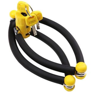 台湾立兆四节锁LJ抗液压剪山地车电动自行车锁防盗锁折叠摩托车锁