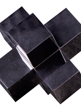 黑白镜面磨砂十字架玻璃小摆件