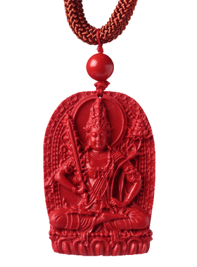 简约大日如来本命佛护身挂坠红绳