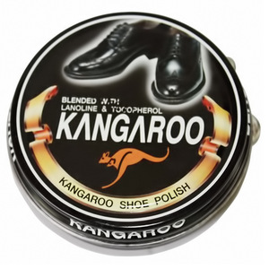 原装进口韩国袋鼠固体铁盒鞋油鞋蜡护理上光防水去污保养油防尘