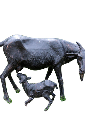 孝文化风动物户外景观主题雕塑