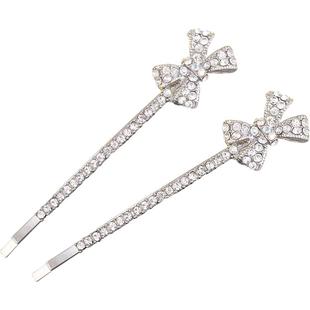 奢仕刘海夹一字夹韩国简约中分边夹抓夹小发夹头饰顶夹水钻发饰品