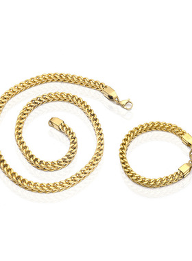 欧美风钛钢夜店蹦迪百搭手饰品