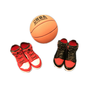 灌篮摇头娃娃生日蛋糕装饰篮球鞋摆件迷你球鞋篮球甜品台装饰