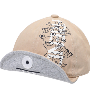 男童鸭舌帽春秋季薄款潮牌儿童遮阳帽嘟嘟啦2-4岁小孩嘻哈棒球帽