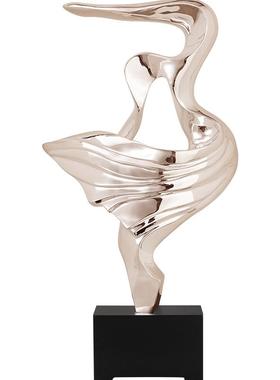 人物抽象雕塑落地摆件艺术品飞舞