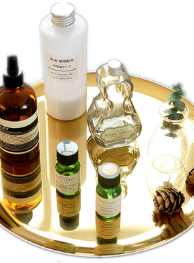 北欧ins风金属色不锈钢首饰托盘