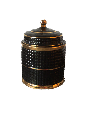 金色烛台储物罐收纳摆件家居装饰