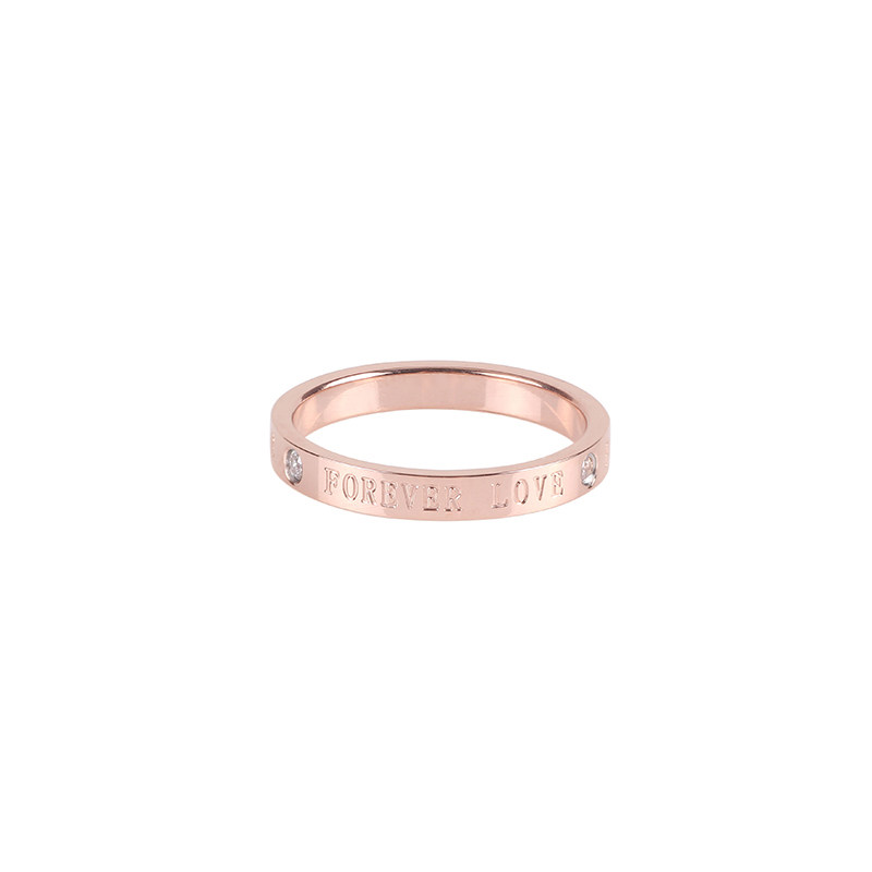 韩版简约时尚带钻英文字母食指环戒指女个性潮人小指尾戒子装饰品