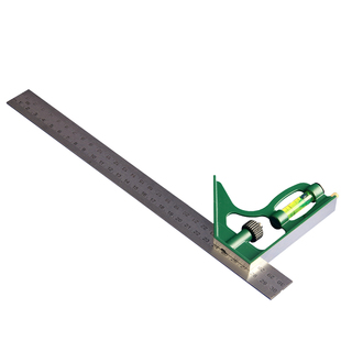 伯爵不锈钢多功能组合角尺可拆卸300mm水平活动L型直角尺45度拐尺