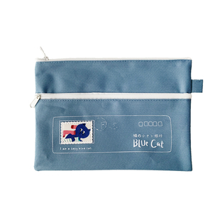 可爱小清新办公用文件袋拉链牛津布A5学生票据资料包文具收纳袋