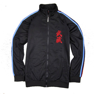 足球刺绣武藏14号小将三杉淳黑色长袖复古卫衣日本足球队热身外套