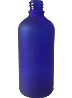 100ml蓝色蒙砂玻璃精油瓶
