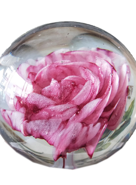 水晶壶柜台送老人琉璃花球摆件