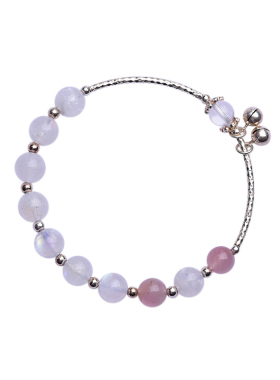 月光石草莓晶生日礼物手串