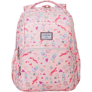 卡拉羊双肩包女高中生书包学院风休闲旅行包韩版校园学生书包防水