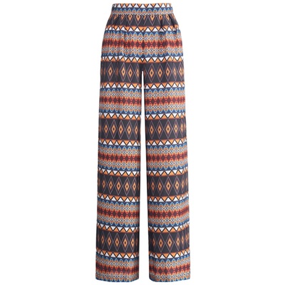 夏季新款女装民族风度假喇叭裤