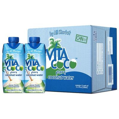 VitaCoco唯他可可椰子水饮料进口nfc青椰果汁330ml*12瓶原味0脂肪