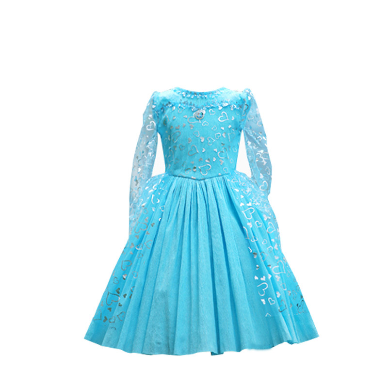儿童环保服装时装秀演出服艾莎公主裙女冰雪手工材料亲子装6.1节