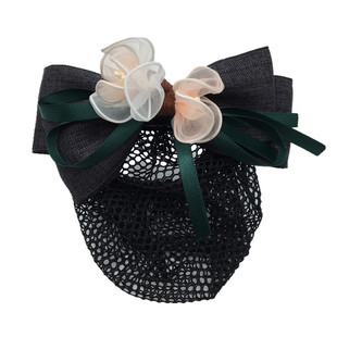 花朵银行乘务员酒店护士空姐饭店服务员工作发套网兜发网职业头花