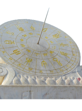 指南针校园文化风钟表户外雕塑