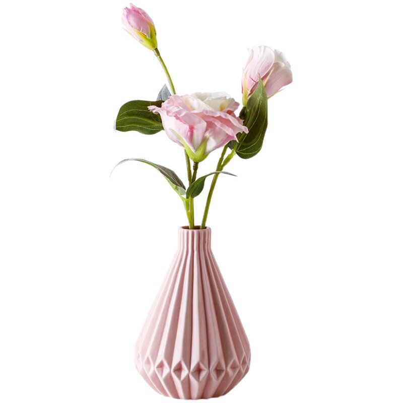 花瓶ins风轻奢小摆件客厅插花网红干花花屏北欧迷你高档餐桌陶瓷