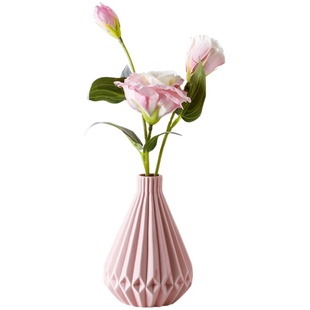 花瓶ins风轻奢小摆件客厅插花网红干花花屏北欧迷你高档餐桌陶瓷