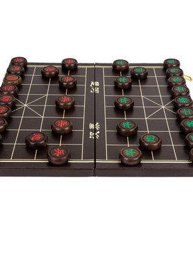 木制折叠皮质儿童中国象棋